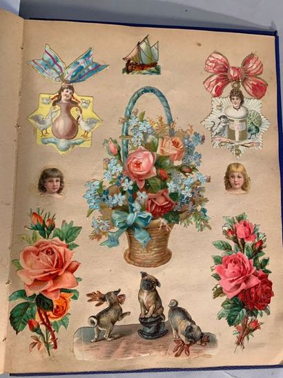 CP15 Deux albums de chromolithographies contenant...