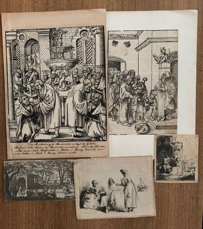 G1 Ensemble de gravures anciennes notamment...