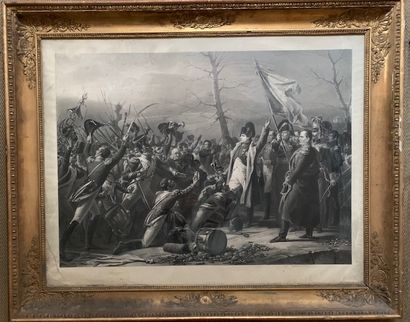 G5 Grande gravure en noir.LES ADIEUX DE LA...