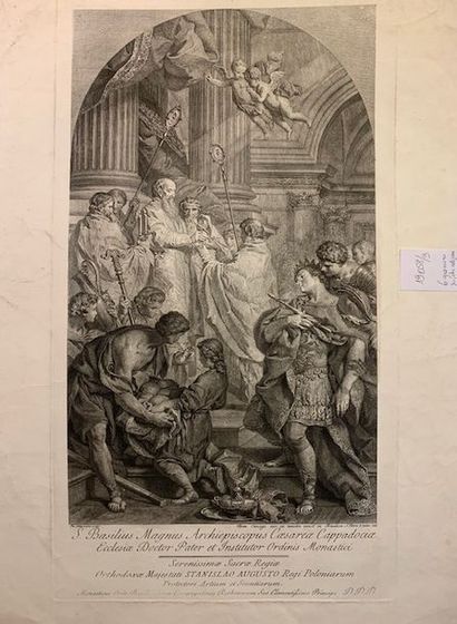 G13 Lot de six gravures à sujets religieux:...