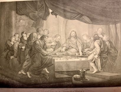 G13 Lot de six gravures à sujets religieux:...