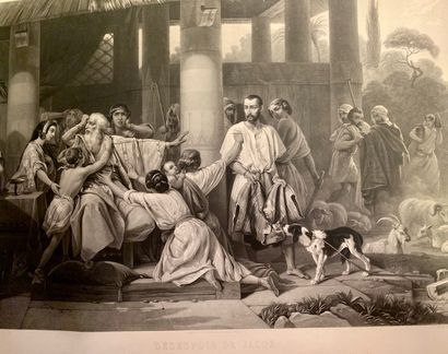G13 Lot de six gravures à sujets religieux:...