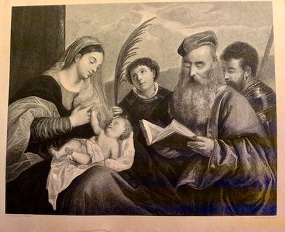 G13 Lot de six gravures à sujets religieux:...