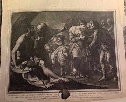 G13 Lot de six gravures à sujets religieux:...