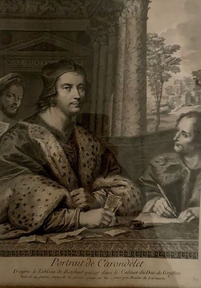 G21 Suite de trois gravures.
Carondelet d'après...