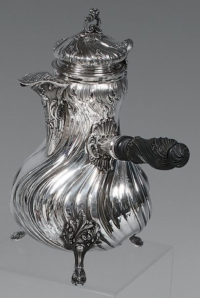 Verseuse à côtes torses en argent (950),...