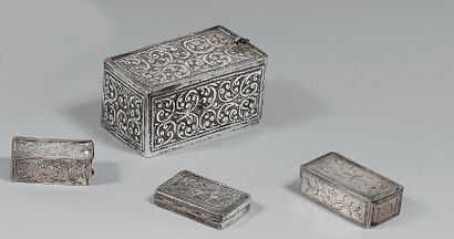Ensemble en argent (950), composé de trois...