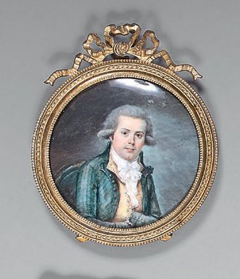 Miniature représentant un portrait d'homme...