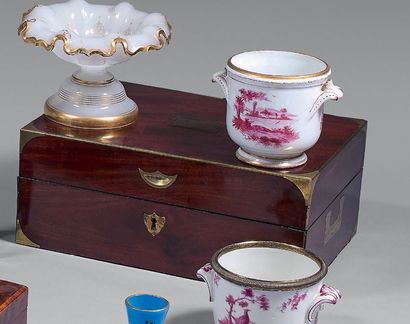 Coffret en acajou et placage d'acajou, à...