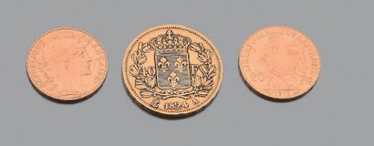 FRANCE. Une pièce de quarante francs et deux...