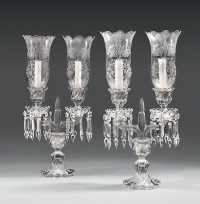 BACCARAT

Paire de flambeaux en cristal à...