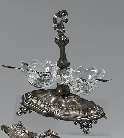 Ensemble en argent composé: treize couteaux...
