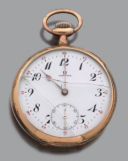 Montre de gousset en or jaune 18K (750),...