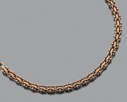 Collier en or jaune 18K (750), articulé dans...