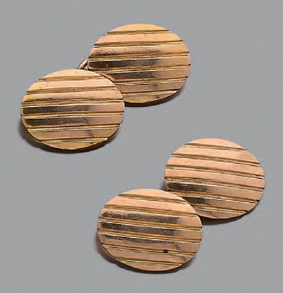 Paire de boutons de manchette en alliage...