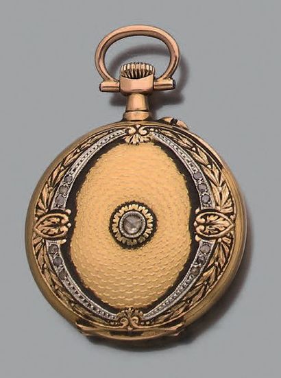 Montre de col en ors de couleurs 18K (750),...