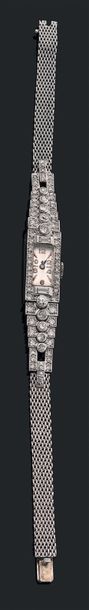 Montre bracelet en or gris 18K (750), à mouvement...