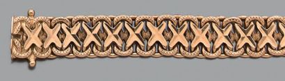 Bracelet ruban souple en or jaune 18K (750),...