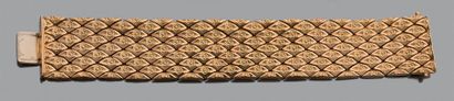 Bracelet ruban souple en or jaune 18K (750),...