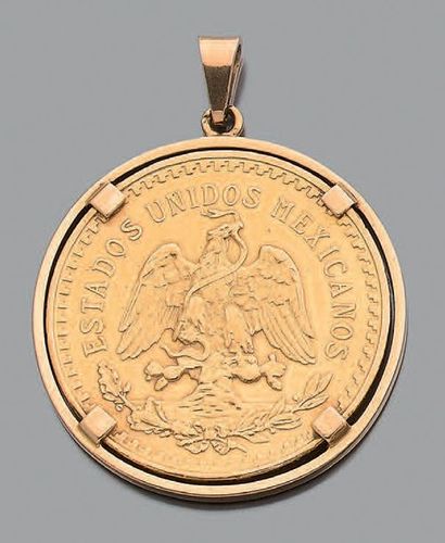 Pendentif en or jaune 18K (750), orné d'une...