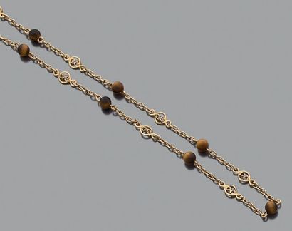 Collier en or jaune 18K (750), à maille forçat,...