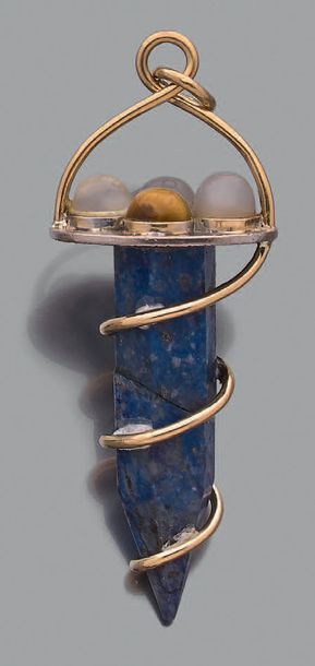 Pendentif en or jaune et gris 18K (750),...