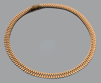 Collier ruban souple en or jaune 18K (750),...