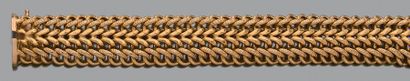Bracelet ruban souple en or jaune 18K (750),...