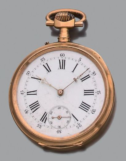 Montre de gousset en or jaune 18K (750),...