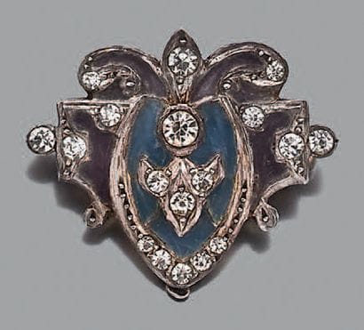 Broche en argent et argent doré, figurant...