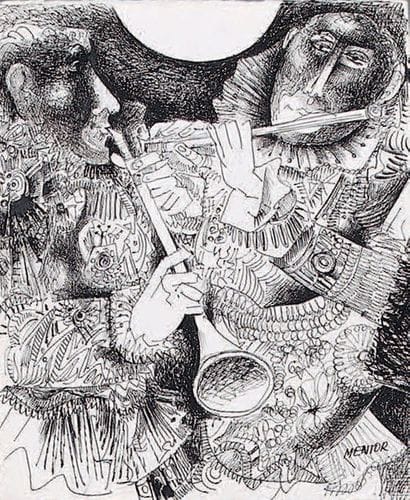 Blasco MENTOR (1919-2003)
THE MUSICIANS.
Pen...