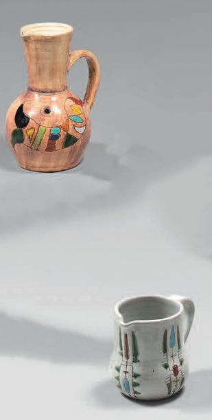 VALLAURIS
- Polychrome enamelled terracotta...