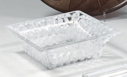 LALIQUE FRANCE
ROSES square bowl, in pressed...