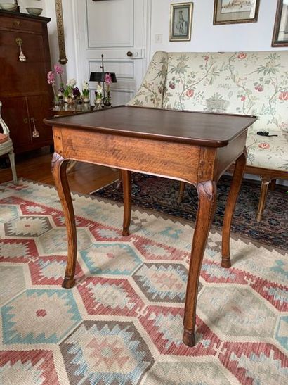 Cabaret table made of fruit wood, the four...