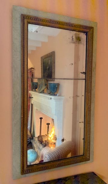 Mirror with wooden frame repainted in imitation...