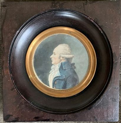 Round miniature representing a portrait of...