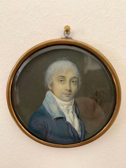 Round miniature representing a portrait of...