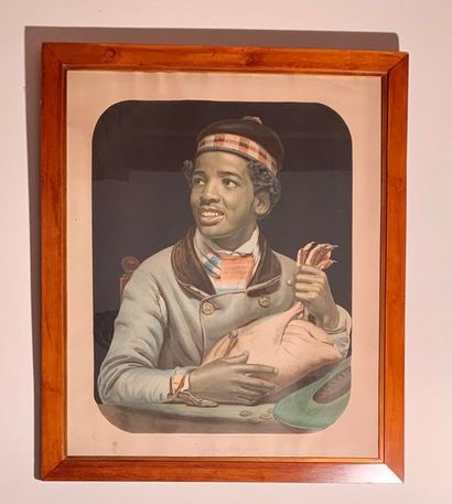 English color engraving Raffling for a goose.
After...