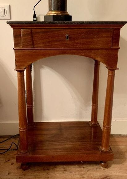 Small bedside table in mahogany and mahogany...