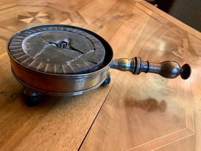 Heater made of brass, formerly silver plated,...
