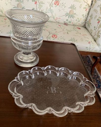 Baluster-shaped vase made of crystal cut...