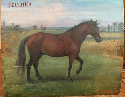 Jane BARBERET:
POUCHKA.
Oil on panel, signed...
