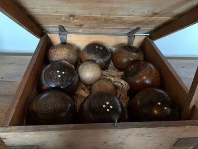 Boules de jeu de boulingrin en bois de gaïac...