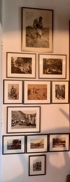 Set of eleven photographic prints with African...