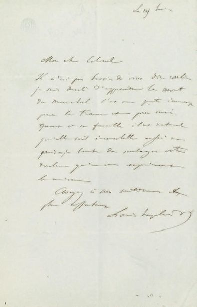 NAPOLEON III (1808-1873).
L.A.S. « Louis...