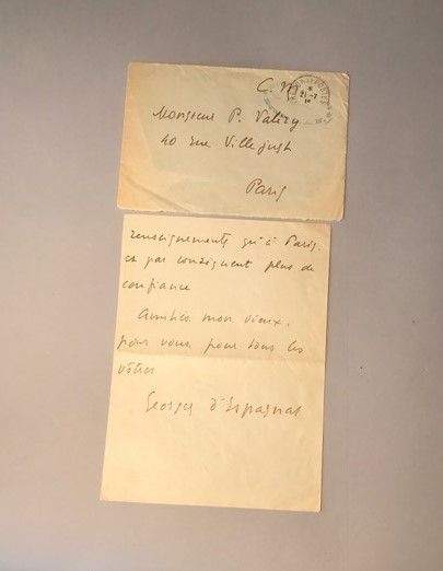 Georges d'ESPAGNAT (1870-1950) peintre.
L.A.S.,...