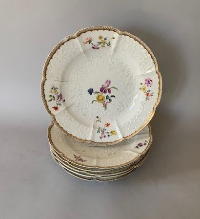 SAXE, XVIIIème siècle.

Suite de six assiettes...