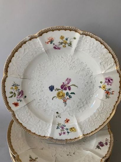 SAXE, XVIIIème siècle.

Suite de six assiettes...