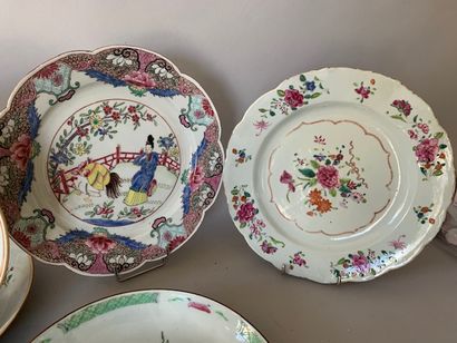 COMPAGNIE DES INDES.
Ensemble en porcelaine...