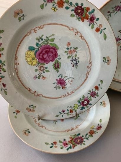 COMPAGNIE DES INDES.
Ensemble en porcelaine...